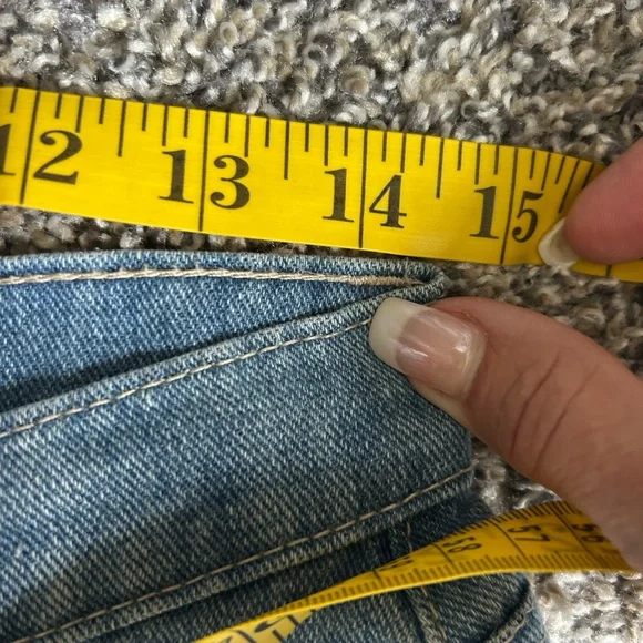 Women’s High Rise Button Fly wide Leg Barrel Jeans size medium - Picture 3 of 7